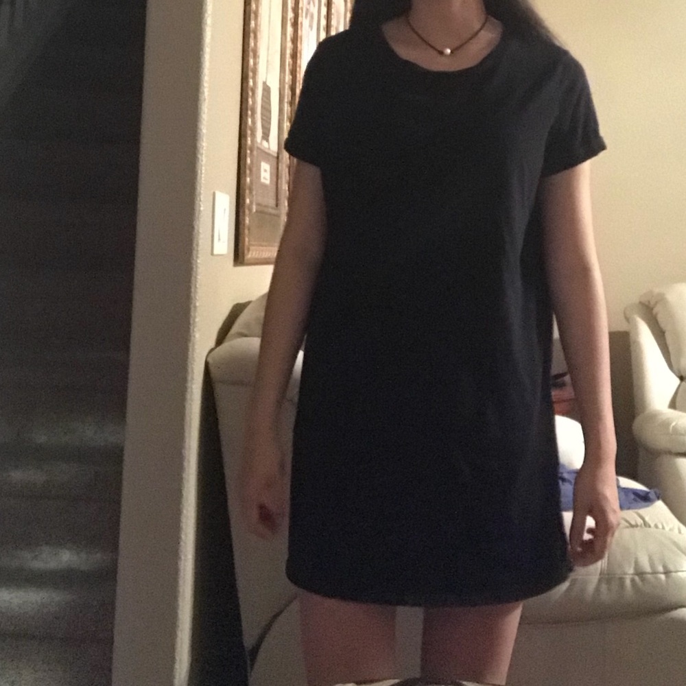 black t shirt dress
